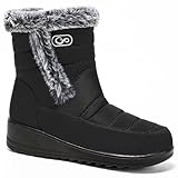 HARENCE Womens Winter Boots Comfort Snow Warm Fur Lined...