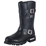 Dream Apparel Mens 11in PU Leather Motorcycle Engineer...