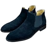 Santimon Men’s Suede Chelsea Boots, Handmade...