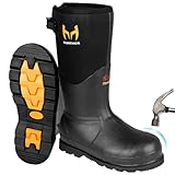Rubber Work Boots with 800g Insulation, Puncture-Proof...