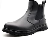 ZERVRTON Steel Toe Work Boots for Men,Slip-on Work...