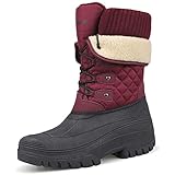 Knixmax Outdoor Women's Snow Boots Waterproof Warm...