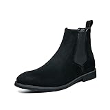 ZCZ Men's Suede Chelsea Boots, featuring elastic side...
