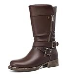 DECARSDZ Women's Mid-Calf Boots Fall Low Heel Fashion...