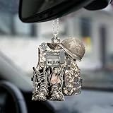 Personalized Army Military Uniform Boots and Hat Car...