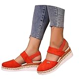ZSpzx Women Platform Wedge Sandals Ankle Strap Close...