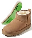 MelSyd Sheepskin Mini Boots Womens: -22℉ Thermal...