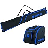 AUMTISC Ski Bag and Boot Bag Combo, Padded Two-Piece...