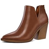 mysoft Women's Ankle Boots Slip on Cutout Pointed Toe...