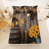 Castle Fairy Western Cowboy Fitted Sheet Queen,Vintage...