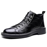 TZNBGGE Mens Boots Premium Leather Round Toe Casual...