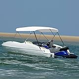4 Bow Bimini Top Boat Canopy with Adjustable Width...