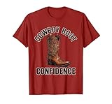 Cowboy Boot Confidence Girls Western Design T-Shirt,...