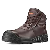 NINGO Steel Toe Work Boots for Men, Non Slip & Puncture...