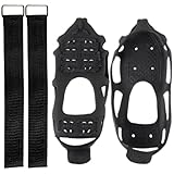 LALAFINA 24-Spike Ice Grippers Anti-Slip Shoe Covers...