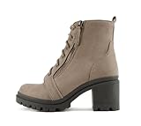 Soda Indiana Women's Faux Leather Lace Up High Chunky...