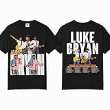 Handmade Luke Country Music T-Shirt Front and Back,...