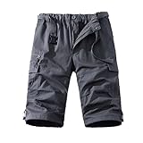 Twill Cargo Shorts for Mens Classic Relaxed Fit...