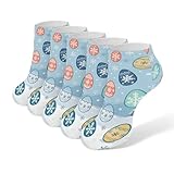 MZERSE 5 Pairs Low Cut Socks Easter Colorful Eggs...