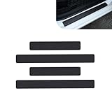 XIZAKEE 4 PCS Car Door Sill Protectors, 4D Carbon Fiber...