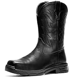ANGRYRAM Cowboy Work Boots for Men Waterproof Square...