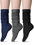 Geyoga 3 Pairs Slouch Socks for Women Scrunch Boot...