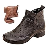HNEOWGN Women's Summer Casual Dress Leather Ankle...