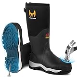 Hunthor Rubber Work Boots for Men with Steel Toe, 400g...