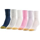 GOLDTOE Women's Classic Turn Cuff Socks, Multipairs,...