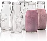 Circleware Country Milk Bottles Set of 6 Drinking...