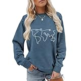 World Map Travel Sweatshirt, Airplane Mode Sweater...