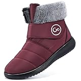 Aomigoct Women Winter Snow Boots: Fur Lined Warm Slip...