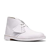 Clarks Desert Boot White Leather (White, 9.5, US...