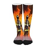 LPSADGF Firefighter Fireman Flame Crew Socks for Women...