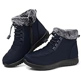 SHIBEVER Winter Boots for Women Snow: Fur Lined Warm...