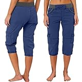 Cargo Capris for Women with Pockets Womens Capri Cargo...