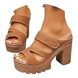 YAVSDN Platform Heeled Sandals for Women 2026 Summer...
