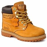 Premium Waterproof 6 Inch Work Boots, Wheat Nubuck...