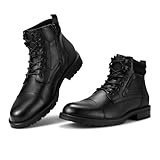 Rollda Men's Motorcycle Boots Combat Boots Casual Dress...