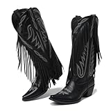 Grakihily Cowgirl Boots for Women Retro Pointed Toe...