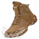 KEFUWU Military Tactical Boots Women Wide Waterproof 6...