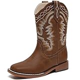 Parrosoo Boys Cowboy Boots Brown Cowgirl Girls Western...