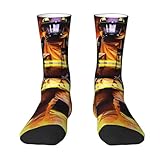 BBNMSJKS Firefighter Fireman Flame Print Crew Socks for...