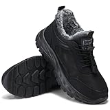 SHIBEVER Women Winter Snow Boots: Black Waterproof Slip...