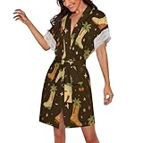 Cowboy Boots & Cherry Womens Short Sleeved Lace Trim...