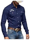 SOLY HUX Men's Long Sleeve Western Shirts Button Down...
