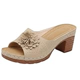 Womens Wedge Sandals Open Toe Platform Chunky Heels...