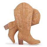 Chicblooms Women's Extra Wide Calf Cowboy Boots...