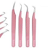 Zahwaj Fiber Tip Lash Tweezers for Eyelash Extensions...