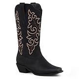 Glxybdas Cowboy Boots for Women Square Toe Mid Calf...
